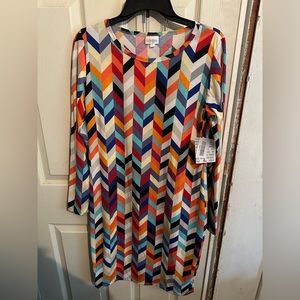 NWT Lularoe Debbie dress. Wild print size L